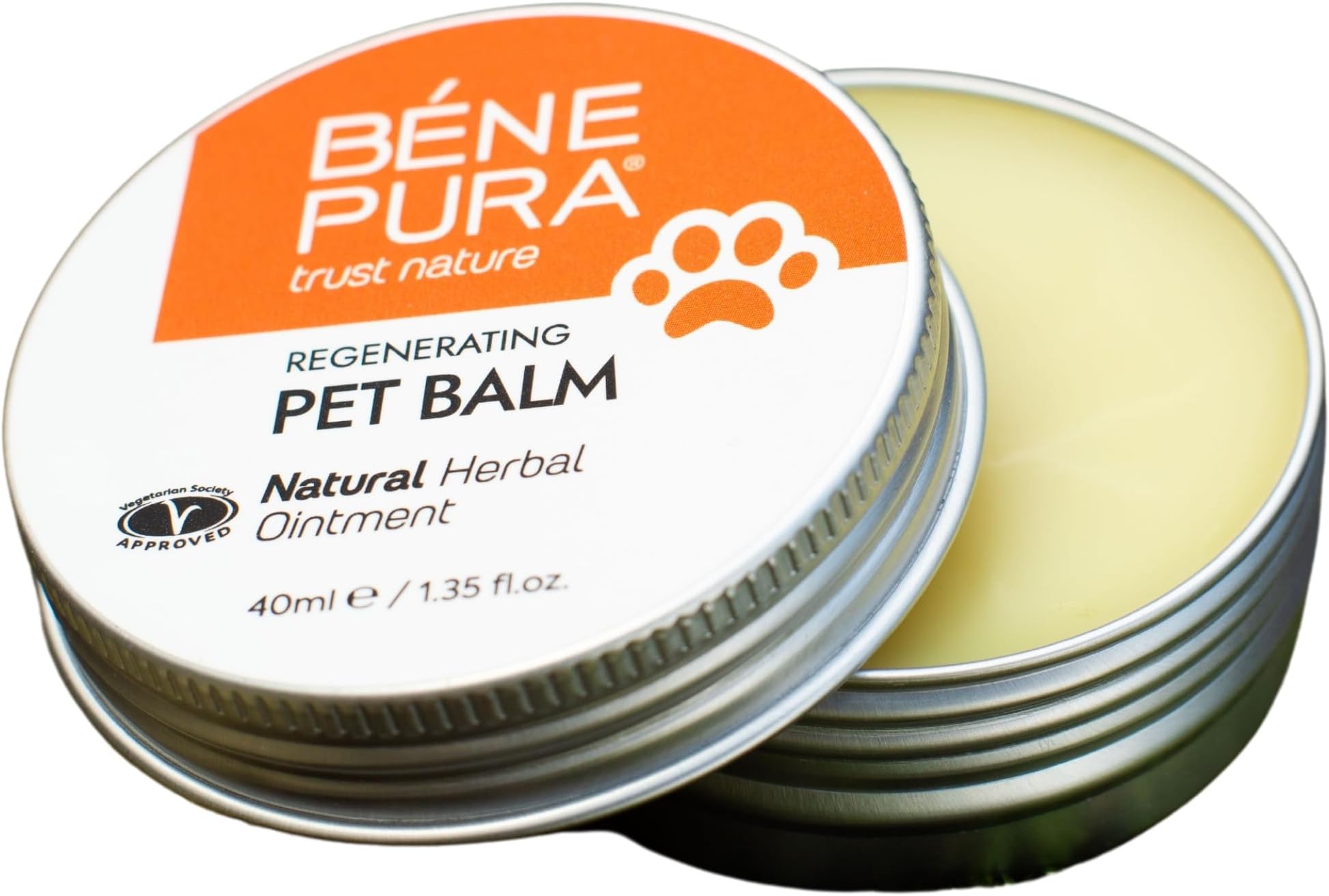 BenePura 100% Natural Regenerating Pet Balm 1.35 fl.oz – For Paws, Nose & Skin – For Dogs, Cats & Other Pets