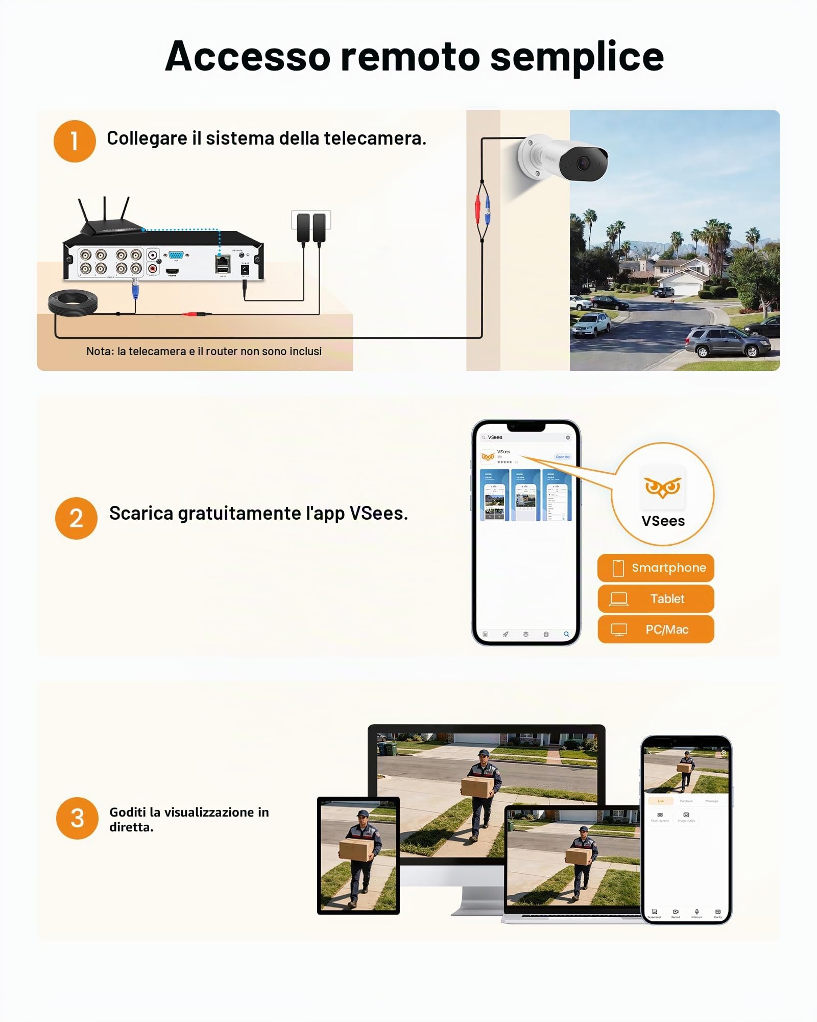 Anlapus 1080p DVR a 8 Canali, Videoregistratore Digitale, 8CH H.265+ DVR di Sorveglianza, Compatibile con Telecamera di Sorveglianza AHD / TVI / CVI / CVBS 960H, Senza Hard Disk