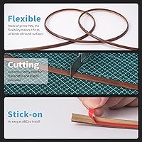 Vista 5 de Art3d Borde de esquina de vinilo exterior de 20 pies para despegar y pegar para bordes de azulejos y paredes, decoración de muebles, cereza