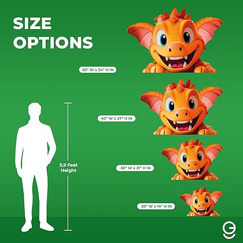 Miniatura 4 de Calcomanía de pared de dragón bebé, calcomanías de dragón I Peel and Stick I Dragon para niños, decoración de dragón, mural de pared I Baby Girl &