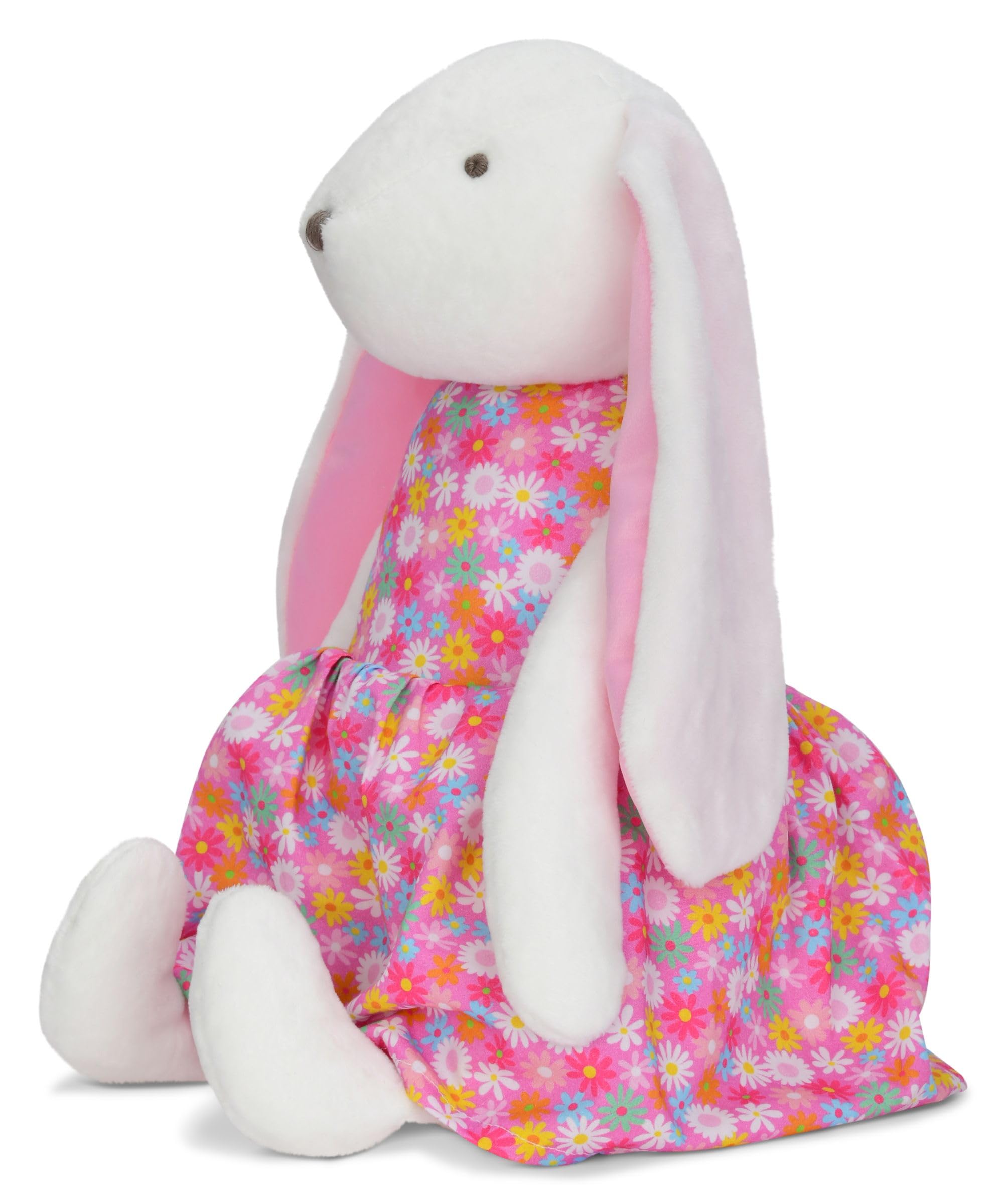 iscream Sunny Spring - Coniglietto in abito floreale con dettagli ricamati, per tutte le età, 30,5 cm