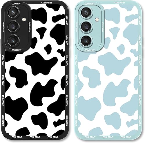 RUMDEY 2 Pack Cute Cow Print Phone Case for Samsung Galaxy S