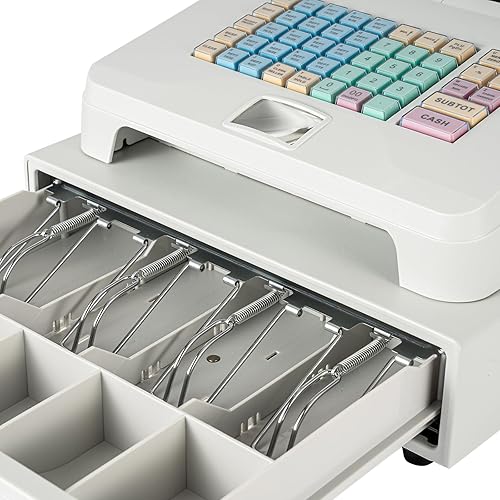 Miniatura 3 de Caja registradora de 48 llaves con teclado plano e impresora térmica, sistema POS caja registradora 8 LED digital para industrias como tienda