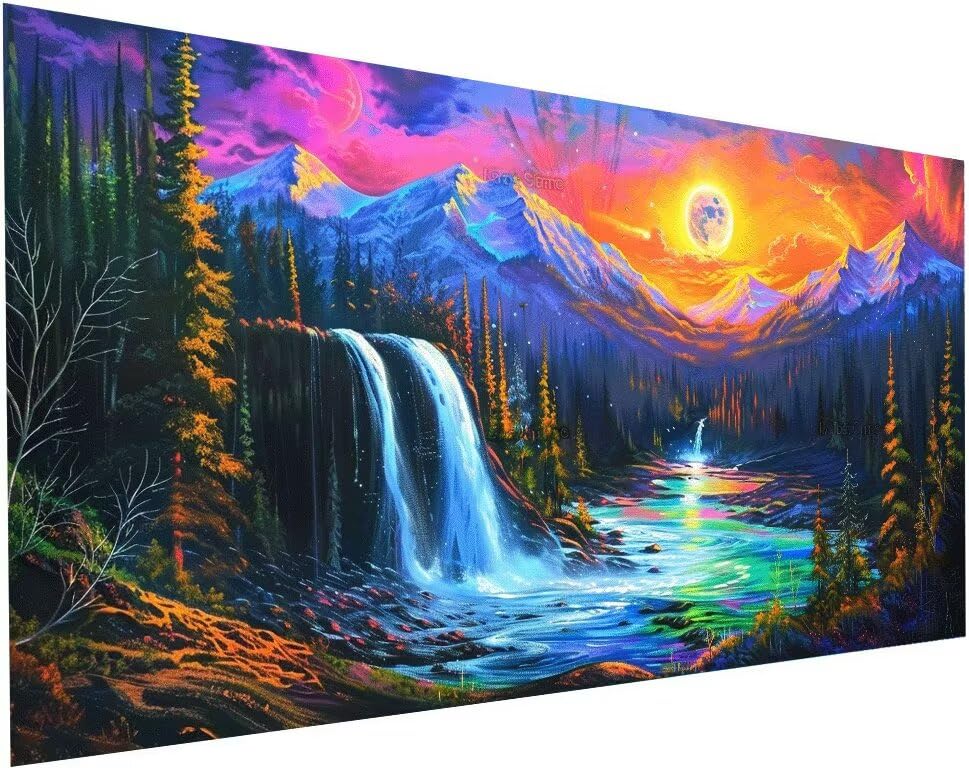 Peinture Diamant Adulte pour décoration salon et chambre thème lune