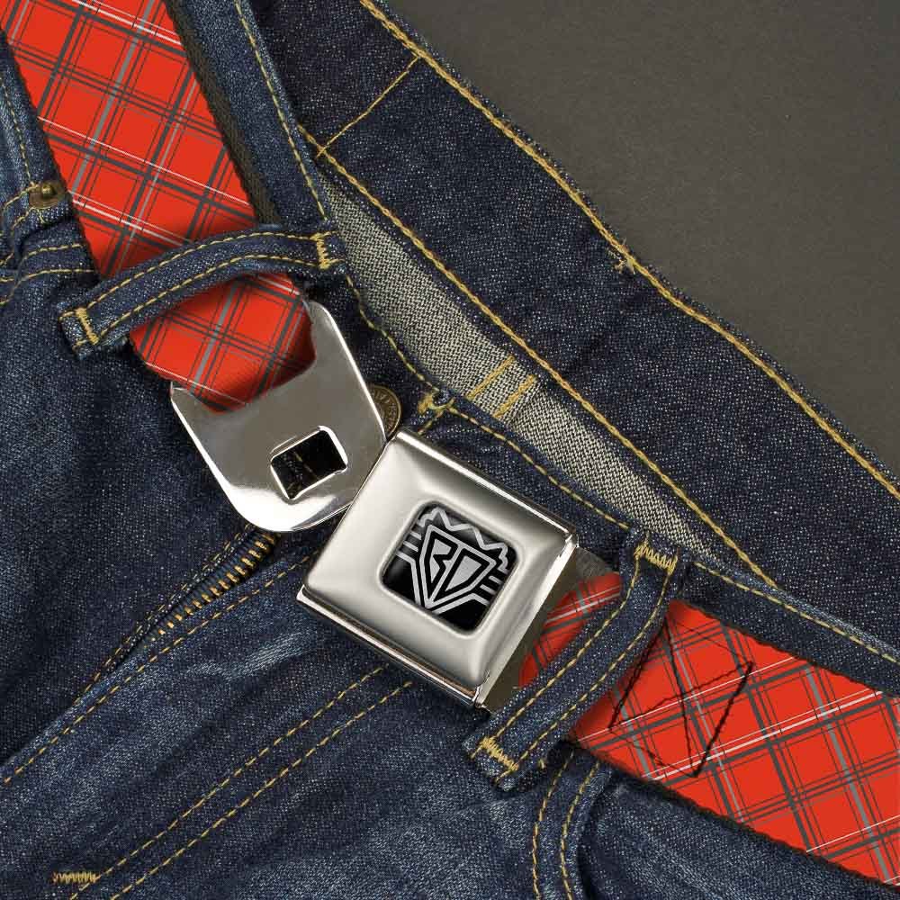 Buckle-Down Ceinture à boucle de ceinture de sécurité, plaid X