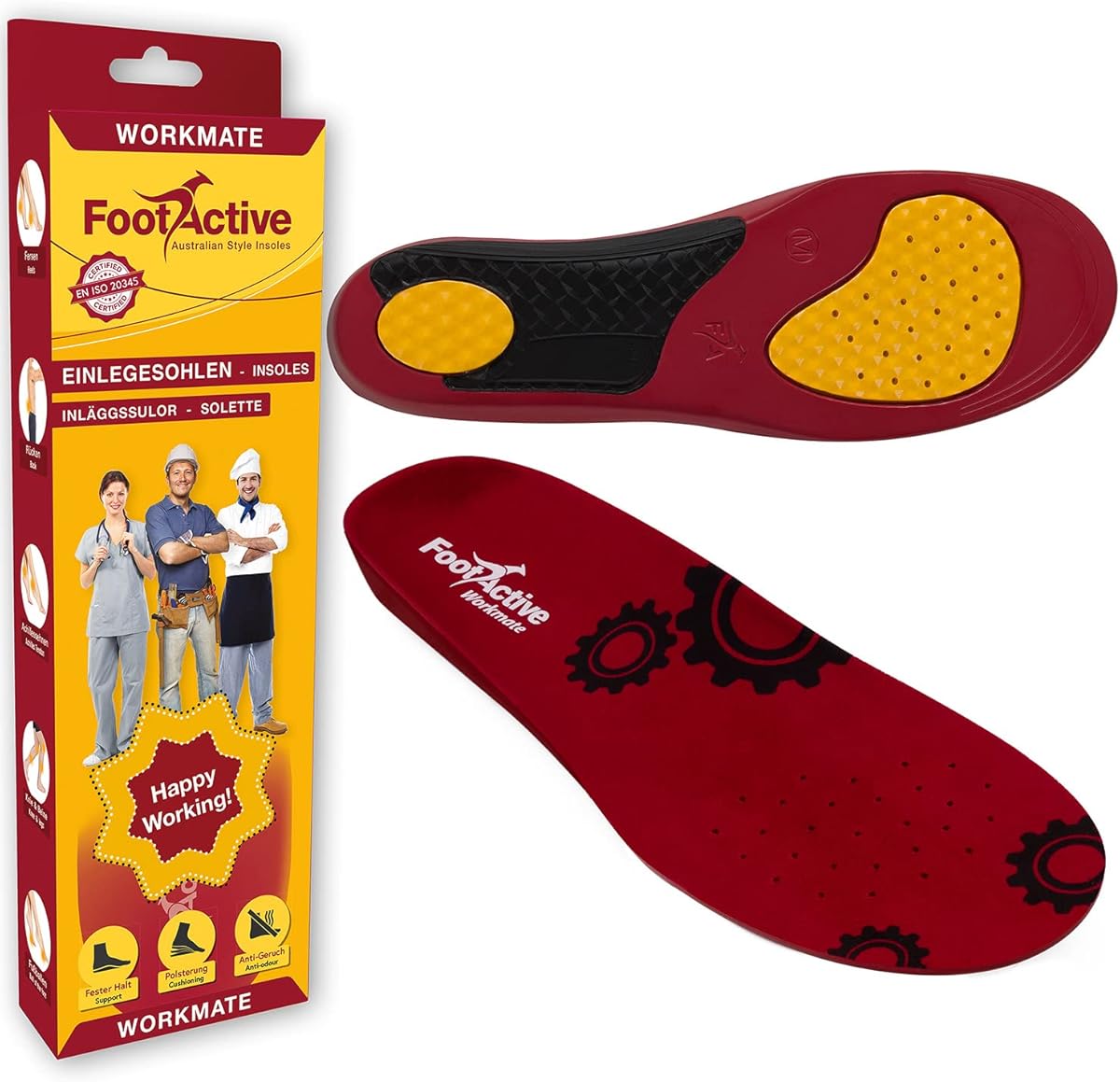 FootActive WORKMATE - Ideal für Alltag und Beruf - Schützt Ihre Füße auf harten Oberflächen, ideal bei starken Belastungen.