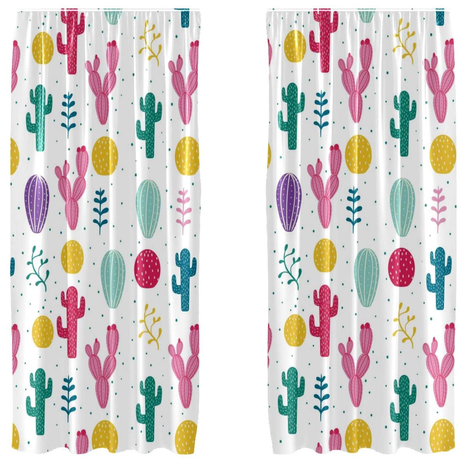 Cortinas de cactus alegres para transformar la habitación infantil con luz natural