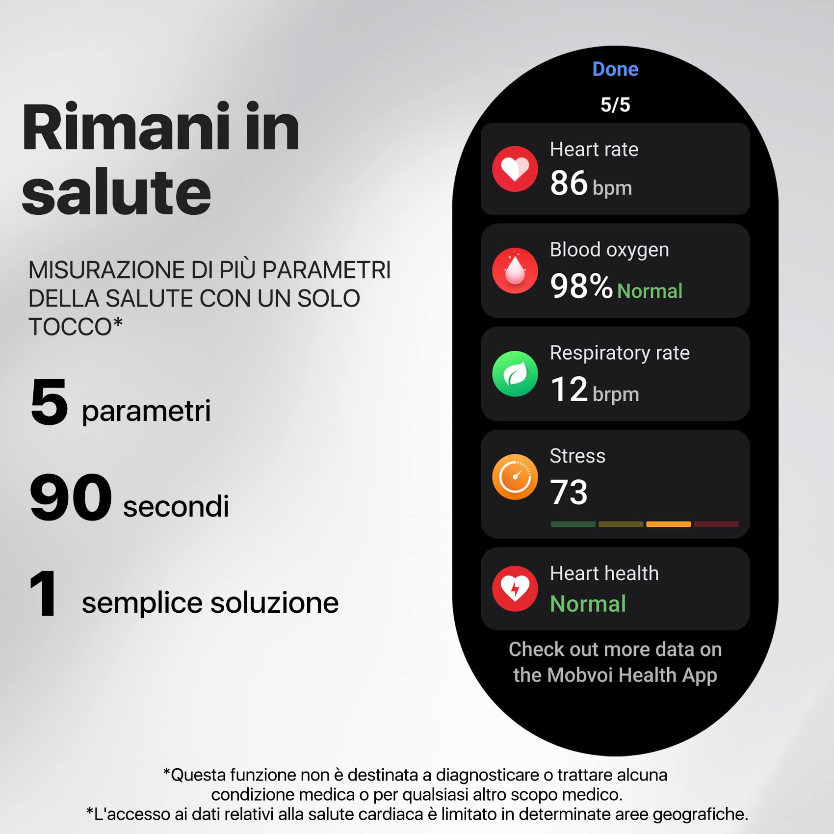 Ticwatch Pro 5 Smartwatch Android per uomo Snapdragon W5+ Gen 1 Wear OS Fino a 80 ore di durata della batteria Tracking salute fitness integrato GPS NFC Resistenza all'acqua Non Compatibile con iPhone