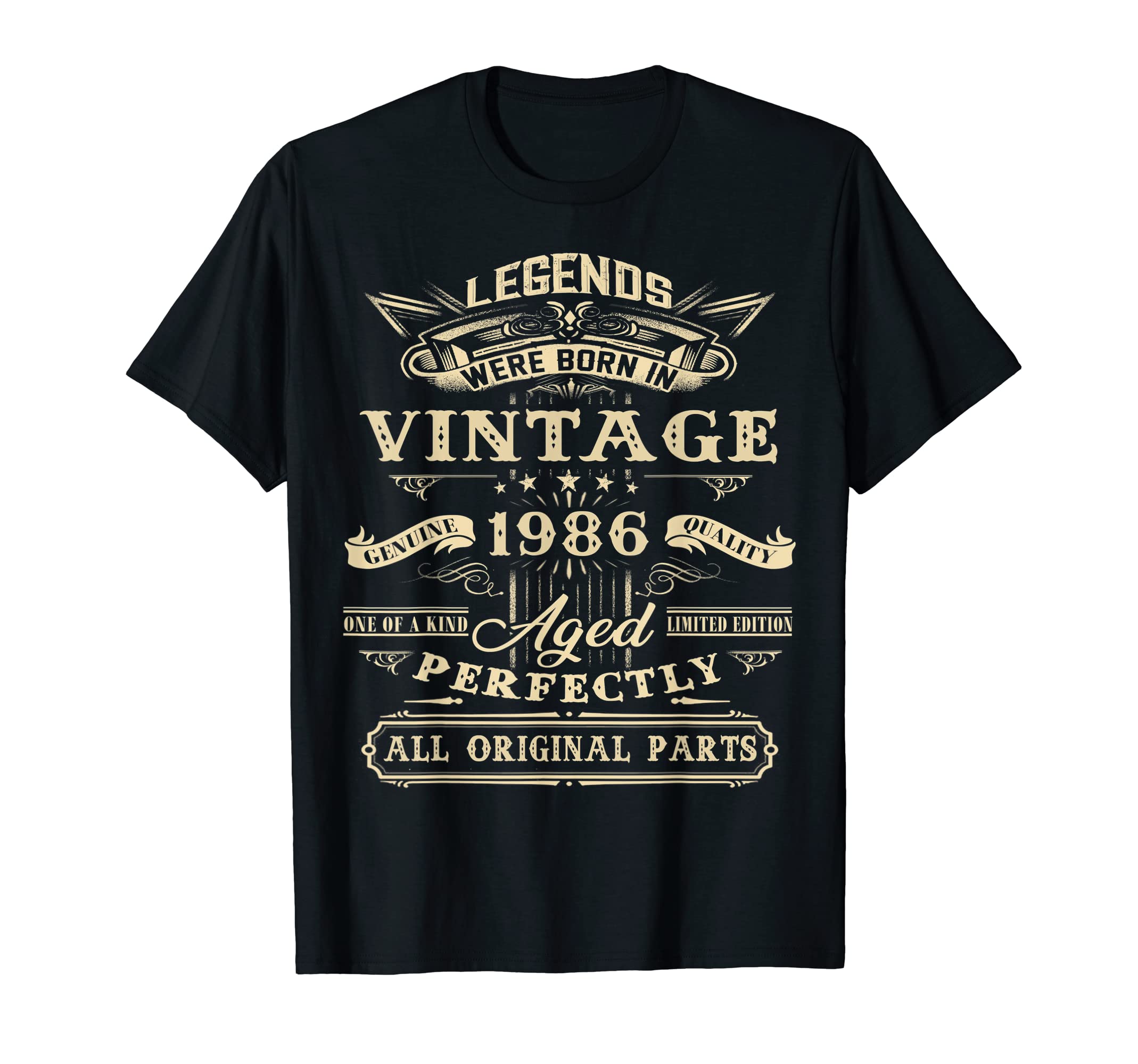 Birthday Gift Tee40th Birthday Gift For Legends Born 1986 40 Yrs Old Vintage T-ShirtOEKO-TEX STANDARD 100