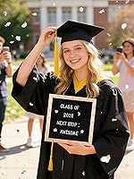 Vista 5 de Tablero de letras de fieltro con luces LED, anuncio personalizado de embarazo y bebé de 10 x 10 pulgadas con marco, decoraciones de fiesta de boda