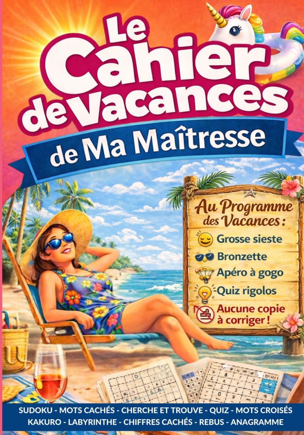 Le cahier de vacances de ma maîtresse: Plus de 100 jeux et activités tout en couleurs — mots mêlés, sudoku, quiz, mots croisés, labyrinthes et bien ... une institutrice pour la fin d'année scolaire