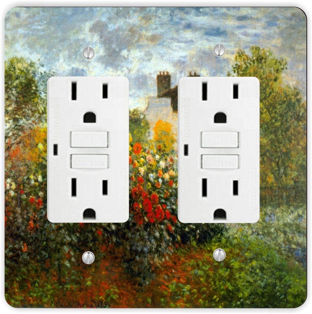 Claude Monet Argenteuil -Light Switch Plate Cover - Double GFI Double Rocker - Two Gang Switch Plate Cover Switch Plate Cover