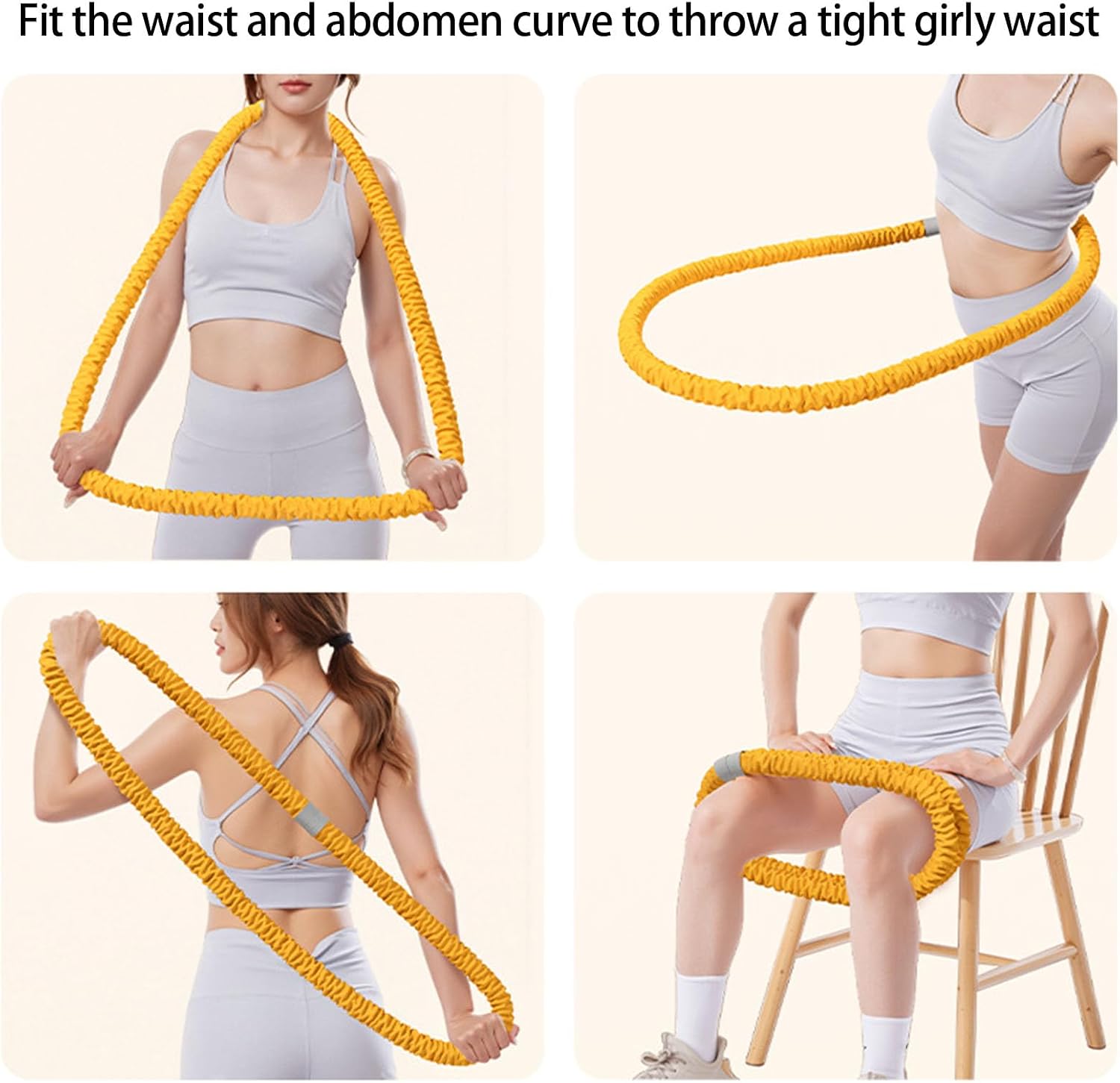 Comfortable Flexible Fitness Hoop for Abdominal Workouts with Light Weight Construction Easy Carrying Not Tools Needed Weight Loss Elastic Fitness Hoop