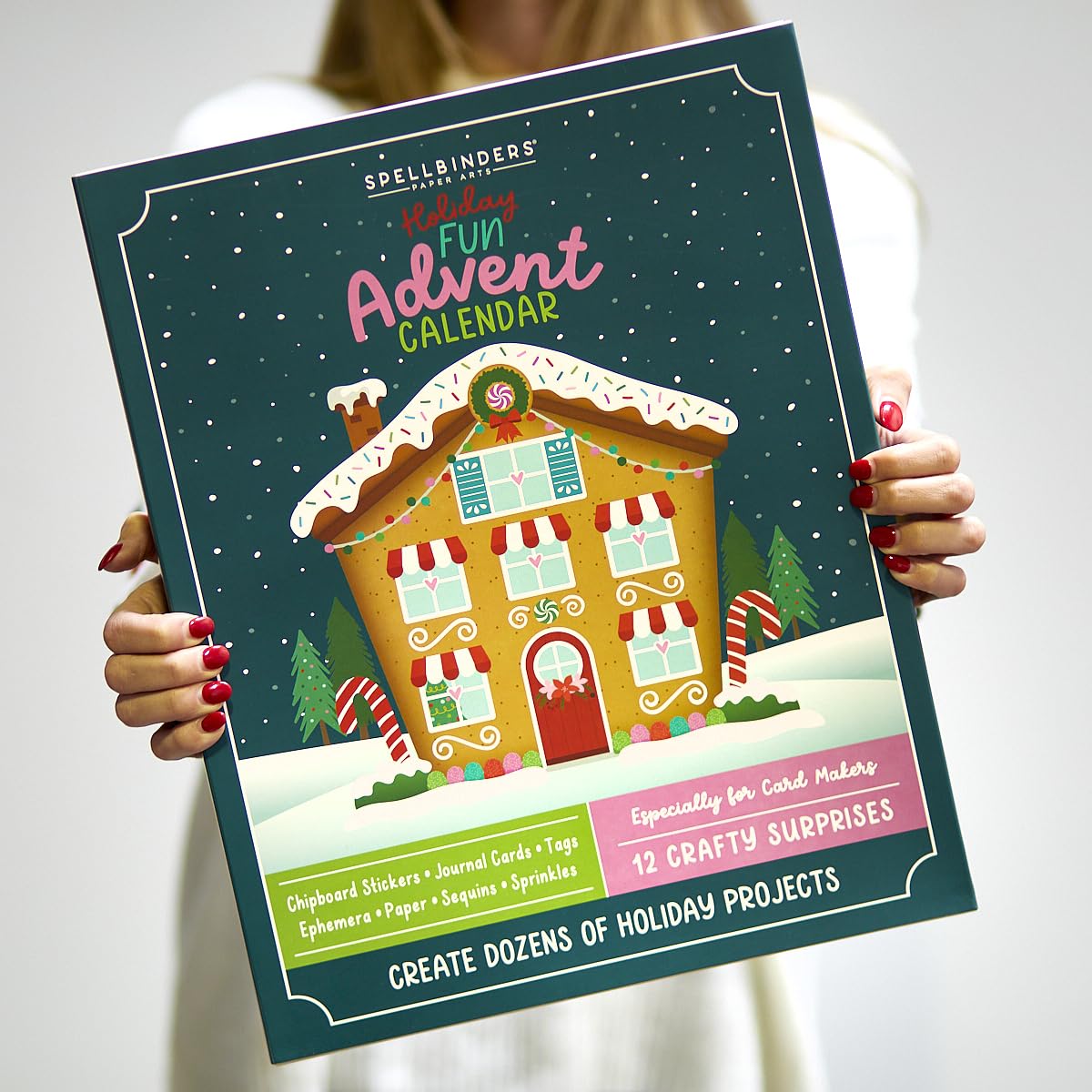 Spellbinders Adventskalender Scrapbooking Kit rot
