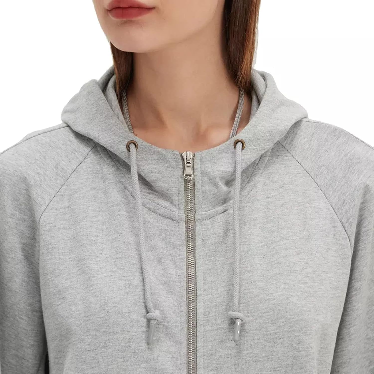 Sudadera Faraday Cremallera Protección EMF Capa Tela Plateada Bloqueo Radiación 5G WiFi RF Microondas Mujeres Embarazadas