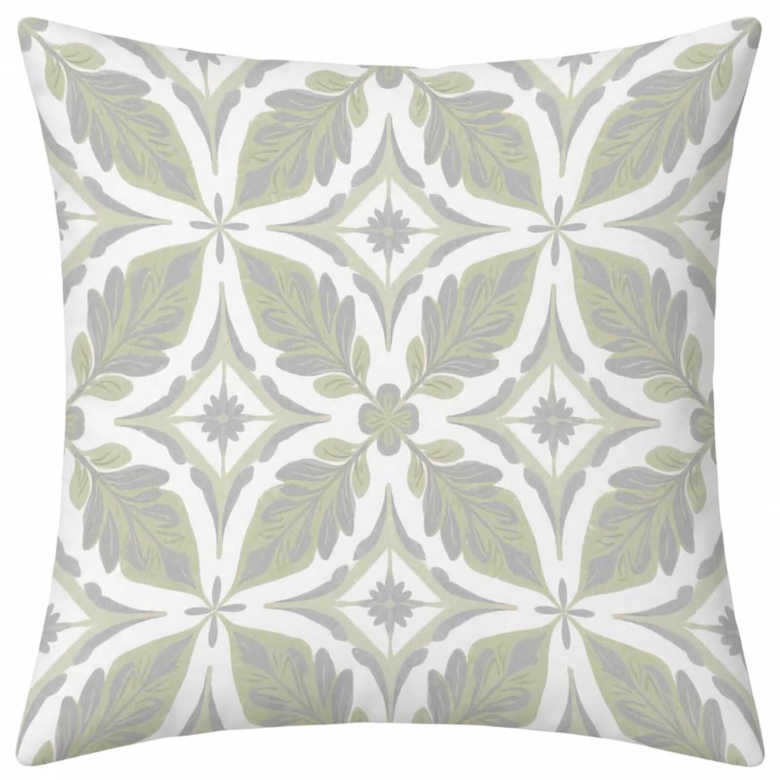 Taie oreiller 60x60cm vert pour salon moderne et terrasse couverte