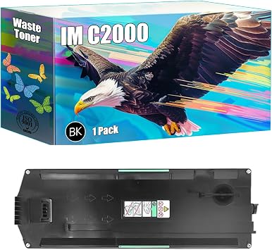 Compatible with Ricoh IM C2000 Waste Toner Bottle Work for Ricoh IM C2000 C2500 C2510 C3000 C3010 C3500 C3510 C4500 C4510 C6000 C6010 Printers 1 Pack Black