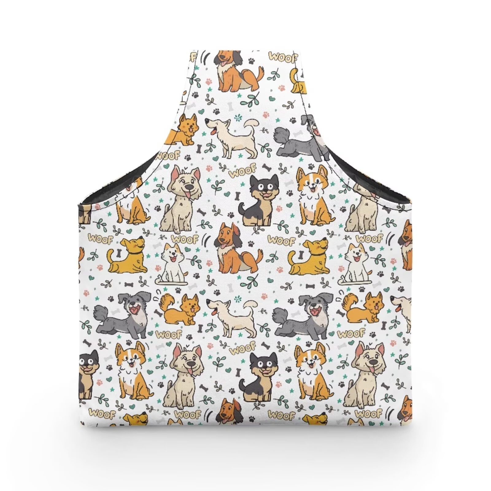 ASQVTIFE Cute Dog Crochet Storage Bag Small Yarn Tote for Crocheting Project Dog Knitting Needles Holder Bag Small Tote Yarn Storage Organizer Store Skein Ball Crochet Yarn Bag