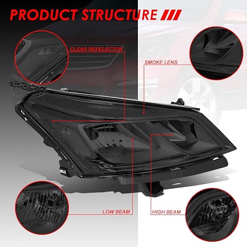 Miniatura 2 de Auto Dynasty Par de lámparas de montaje para faros delanteros delanteros delanteros de esquina transparente izquierda y derecha estilo OE
