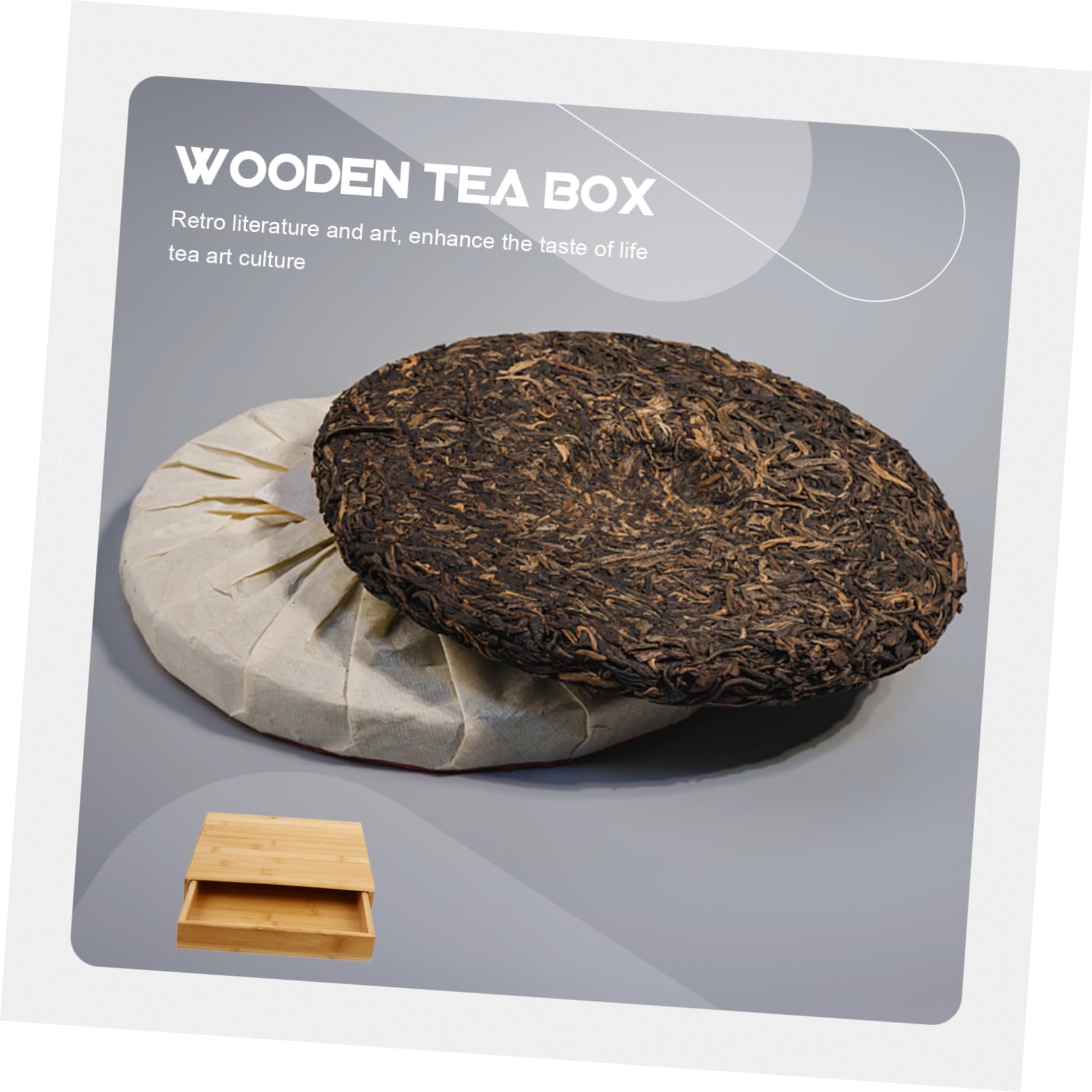 KOMBIUDA Caja de Madera para Pastel de Té Estilo Cajón, Caqui