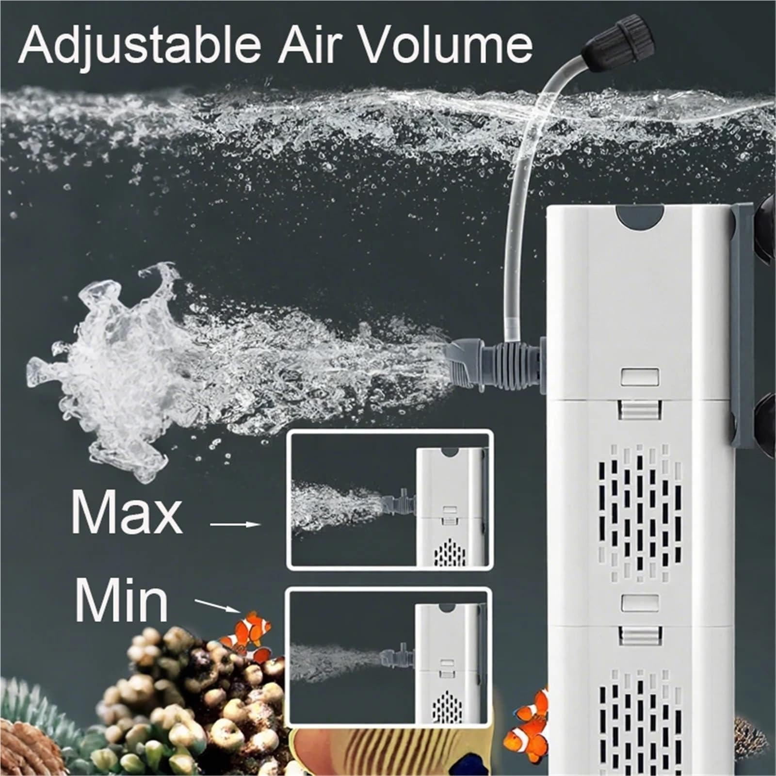 Filtro Acquario, Pompa Filtro Per Acquario Sommergibile Aeratore Wave Maker | Vasca Pesci, Interna, Silenziosa(9500)