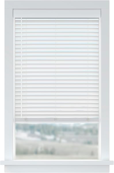 LEVOLOR Basics Cordless Light Filtering Faux Wood Blinds 35 inch