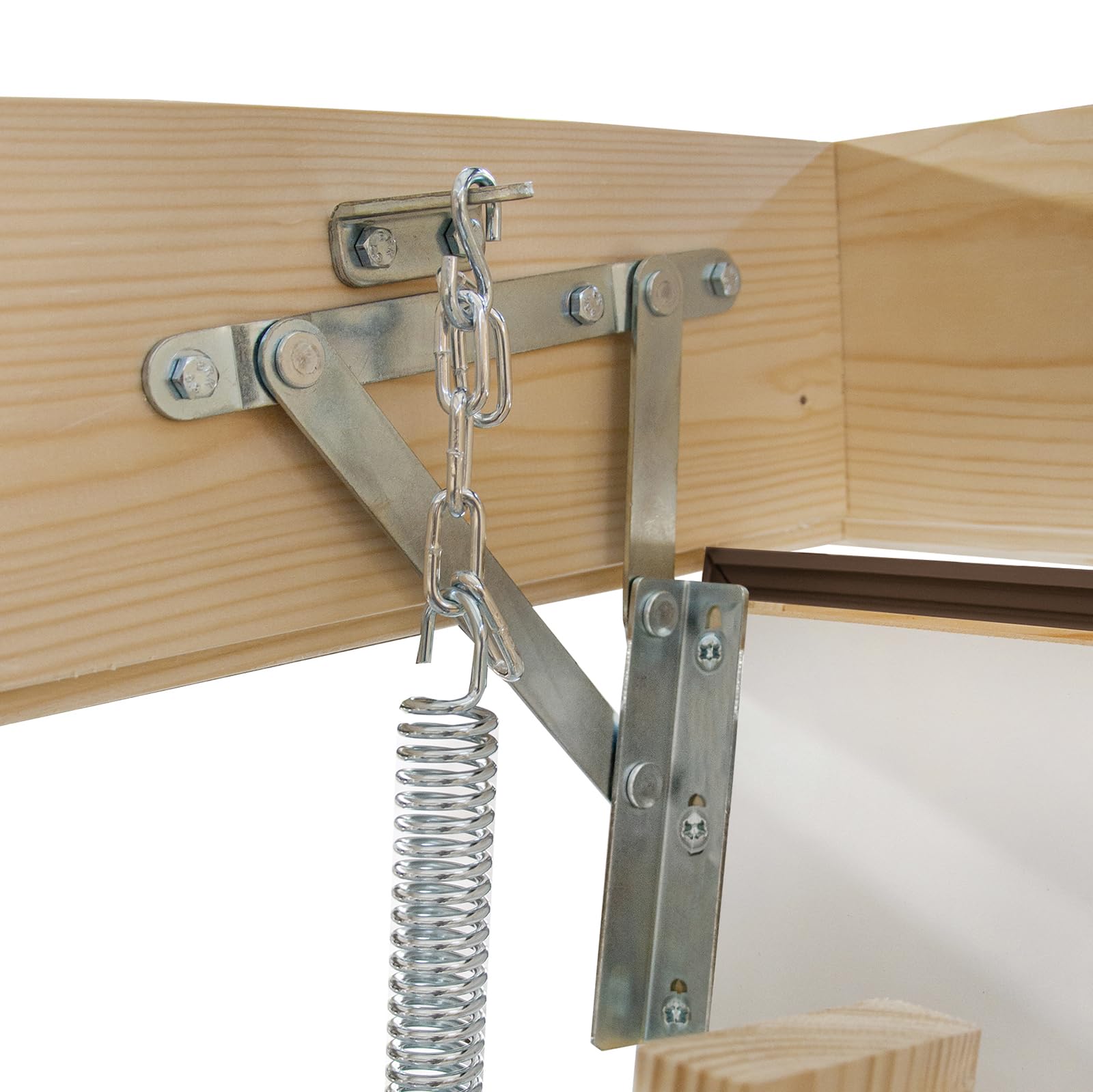 4IQ Dachbodentreppe 120x80 cm - Bodentreppe Gedämmt - U-Wert 0,44 - Raumhöhe bis 280 cm - Inkl. Handlauf 75 cm