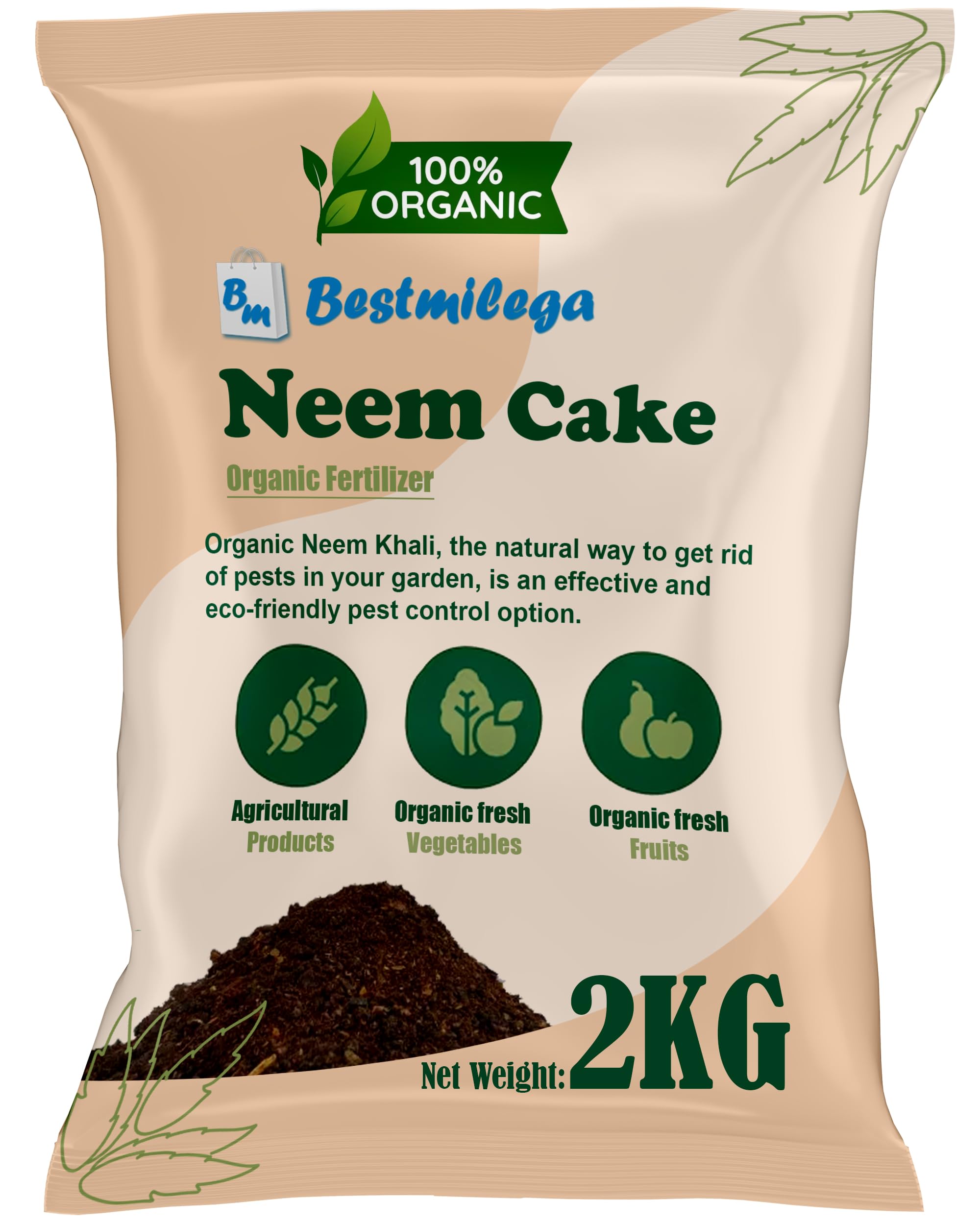 BEST MILEGA Neem Cake Powder/Neem Khali Organic Fertilizer and Pest Repellent for Plant 2kg (B0CBS958FS) Amazon Price History, Amazon Price Tracker