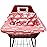 Brain Architect Child Portable Shopping Cart Cover | High Chair and Grocery Cart Covers for Babies, Kids, Infants & Toddlers Includes Free Carry Bag (Simple Pink Elephant)