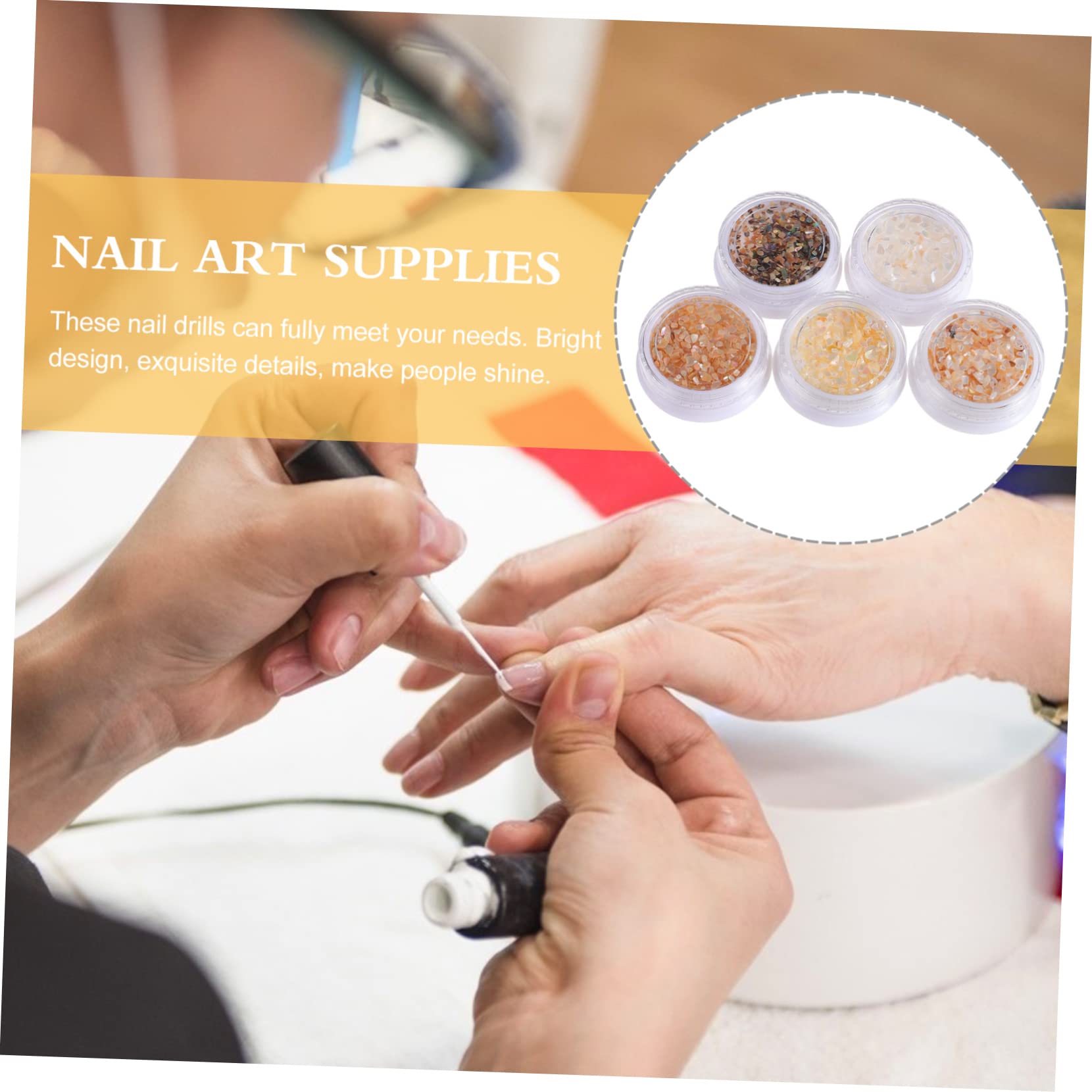 FRCOLOR 15pezzi Decorazioni Per Unghie Sequins Shell Per Nail Art Per Manicure Per Unghie e Artificiali