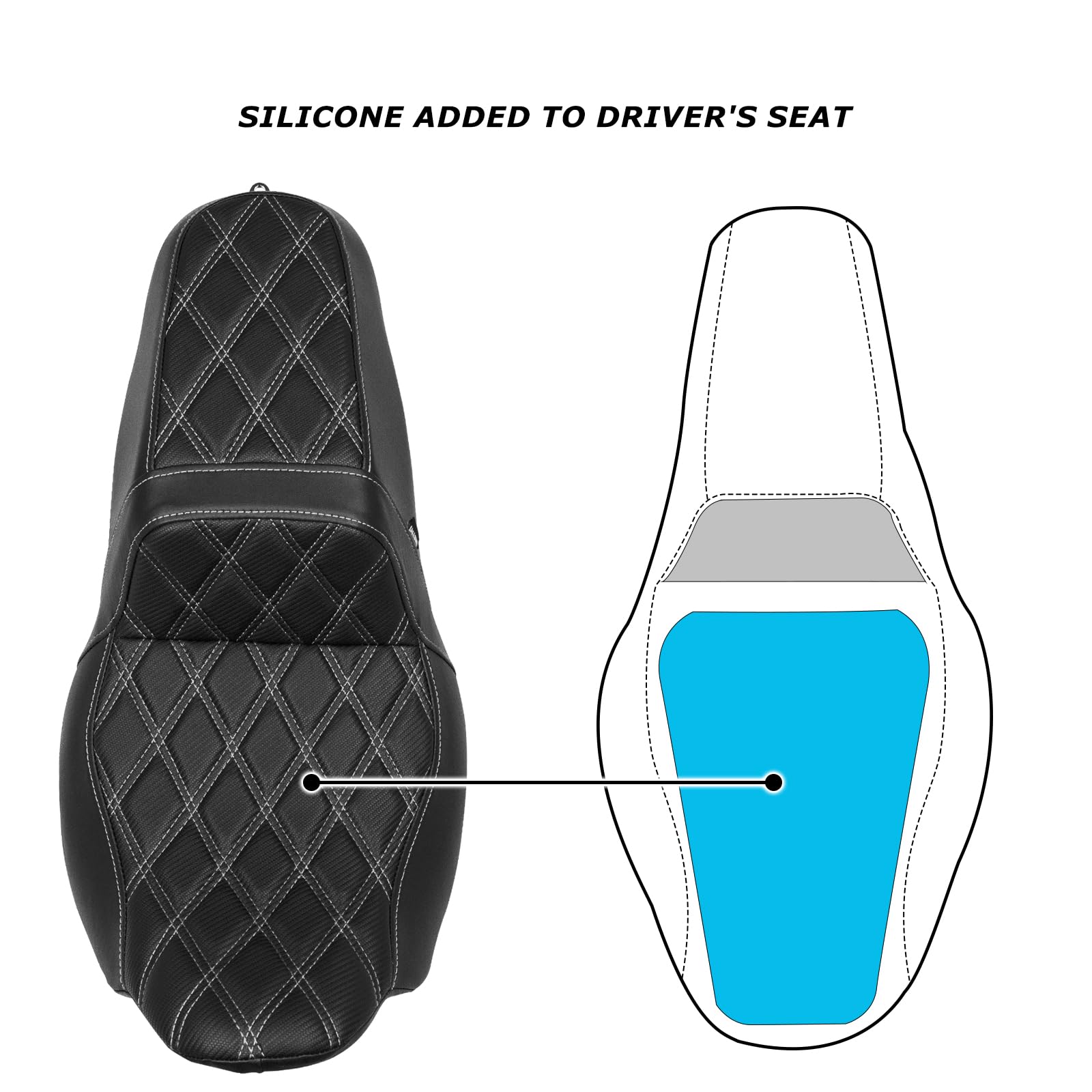 Amazon.com: JUNJUMOTO One Piece Rider Passenger Seat Gel