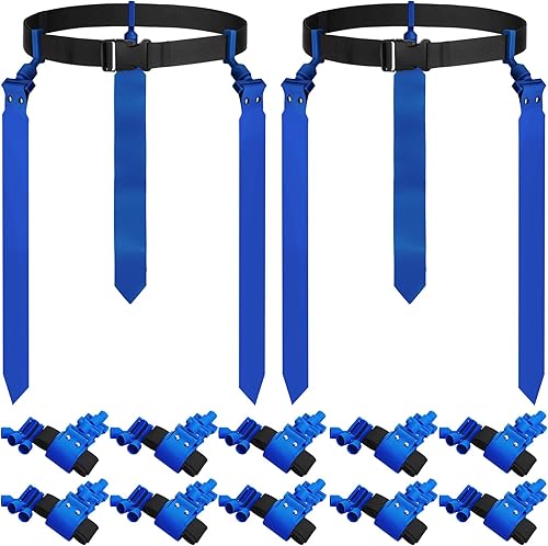 Hungdao Cinturones y banderas de fútbol con bandera de jugadores, cinturones de fútbol ajustables para niños, adolescentes, adultos, entrenamiento