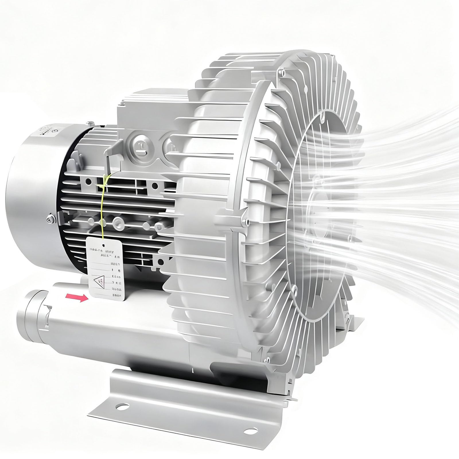 Moupeaktain 750W Regenerative Blower, 120W-1500W Industrial Vacuum Pump, Vortex Blower 0.16Hp - 2.04Hp, Regenerative Air Pump, Vortex Ring Blower, For Air Blowing Or Suction