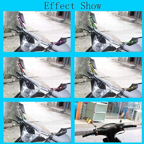 Miniatura 7 de ESUPPORT Verde Universal Motocicleta Motocicleta 0.315 in 0.394 in Vista Trasera Espejo Lateral ATV Scooter Bike Sport