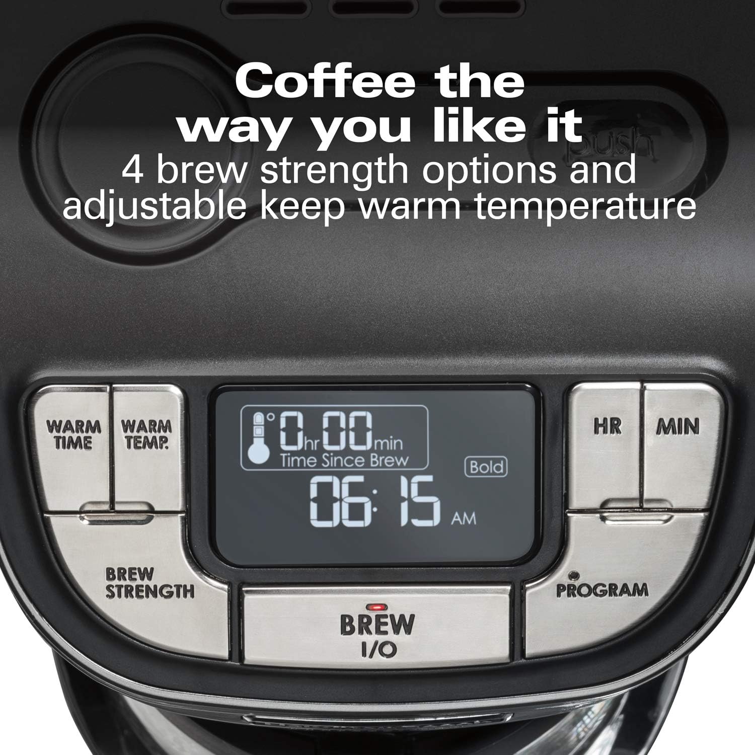 Hamilton Beach Professional Programmable Drip Coffee Maker, 12 Cup Capacity Ergonomic Carafe, 60oz Removable Reservoir, Brushed Metal (49500)