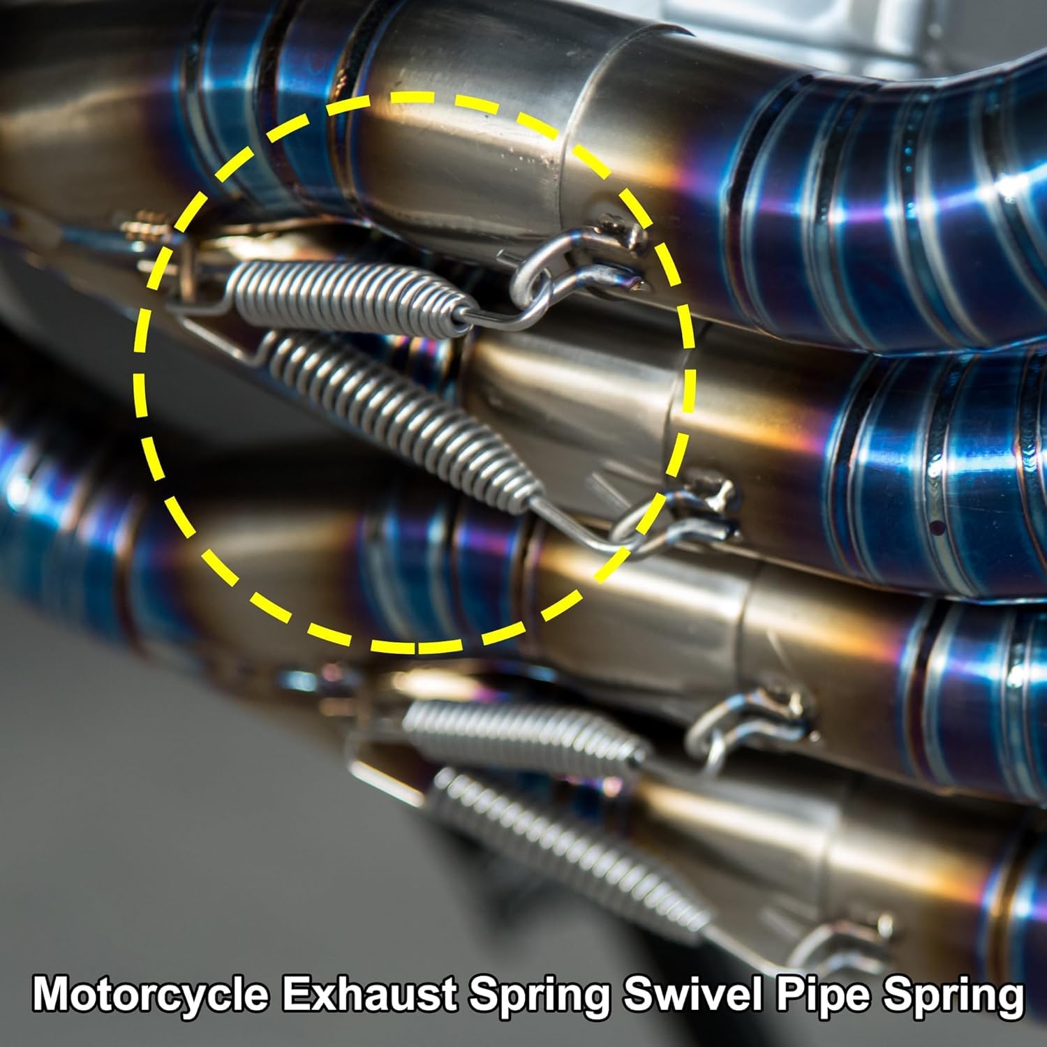 Molle Scarico Moto In Acciaio Inox - Gancio Per Marmitta Universale, 2 Pezzi Da 85mm - Foto 2