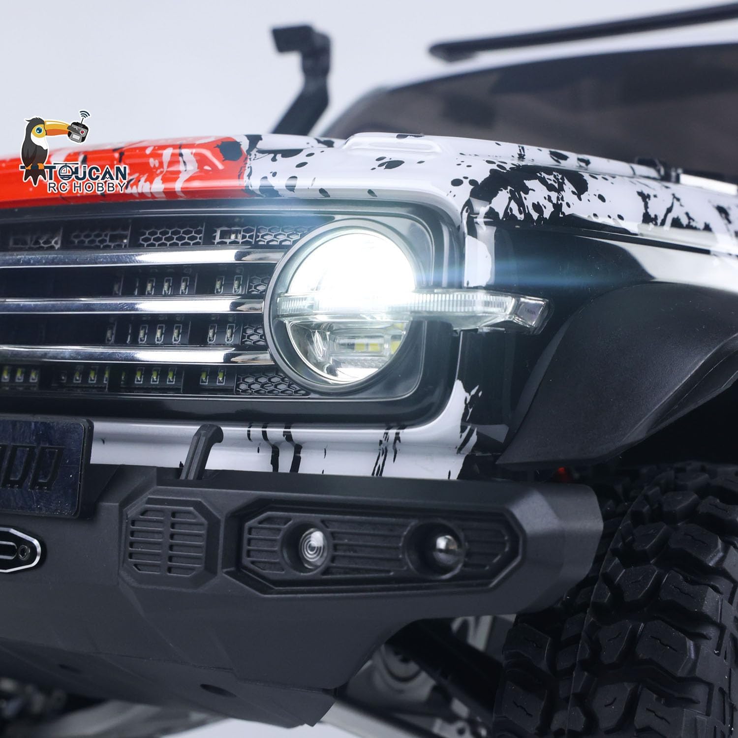 TOUCAN RC HOBBY 1/8 RC Crawler Tank 300 Commemorative Edition 4WD Remote Control Off Road Vehicle Axle Lock Brushed Motor ESC Light Metal Arm for Adult