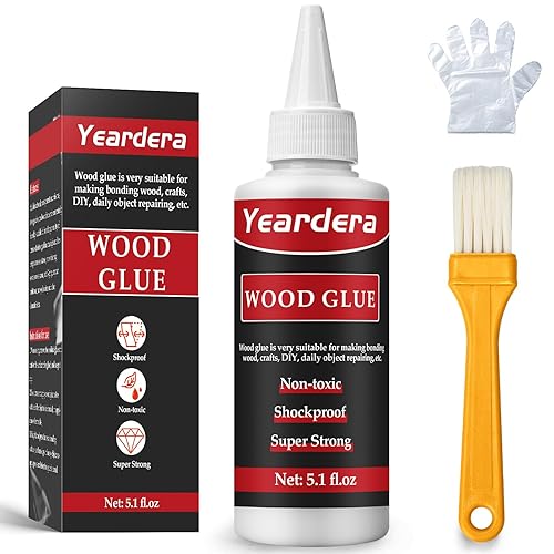 Yeardera Wood Glue, Professional Furniture Repair Glue, Clear Carpenter Glue, Strong Wood Glue for Crafts, Furniture, Wood Floor and Wood Products
