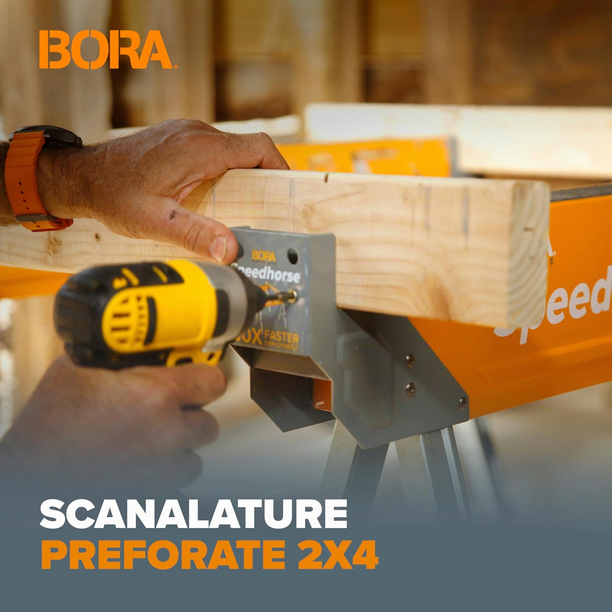 BORA Cavalletti da Lavoro Pieghevoli Speedhorse XT – 816 kg, Setup 1,6 sec, Altezza 76–91 cm, Coppia PM-4550T