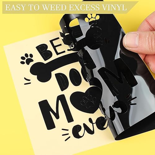 Miniatura 6 de Paquete de 14 láminas de vinilo permanentes, autoadhesivas para Cricut, hojas de vinilo permanentes para exteriores para calcomanías del hogar,