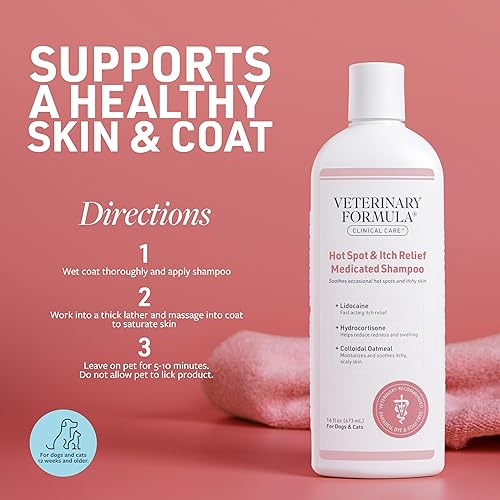 Miniatura 4 de Veterinary Formula Smart Coat Complex Ultra Oatmeal - Acondicionador hidratante para perros, 17 onzas líquidas + champú Veterinary Formula Clinical