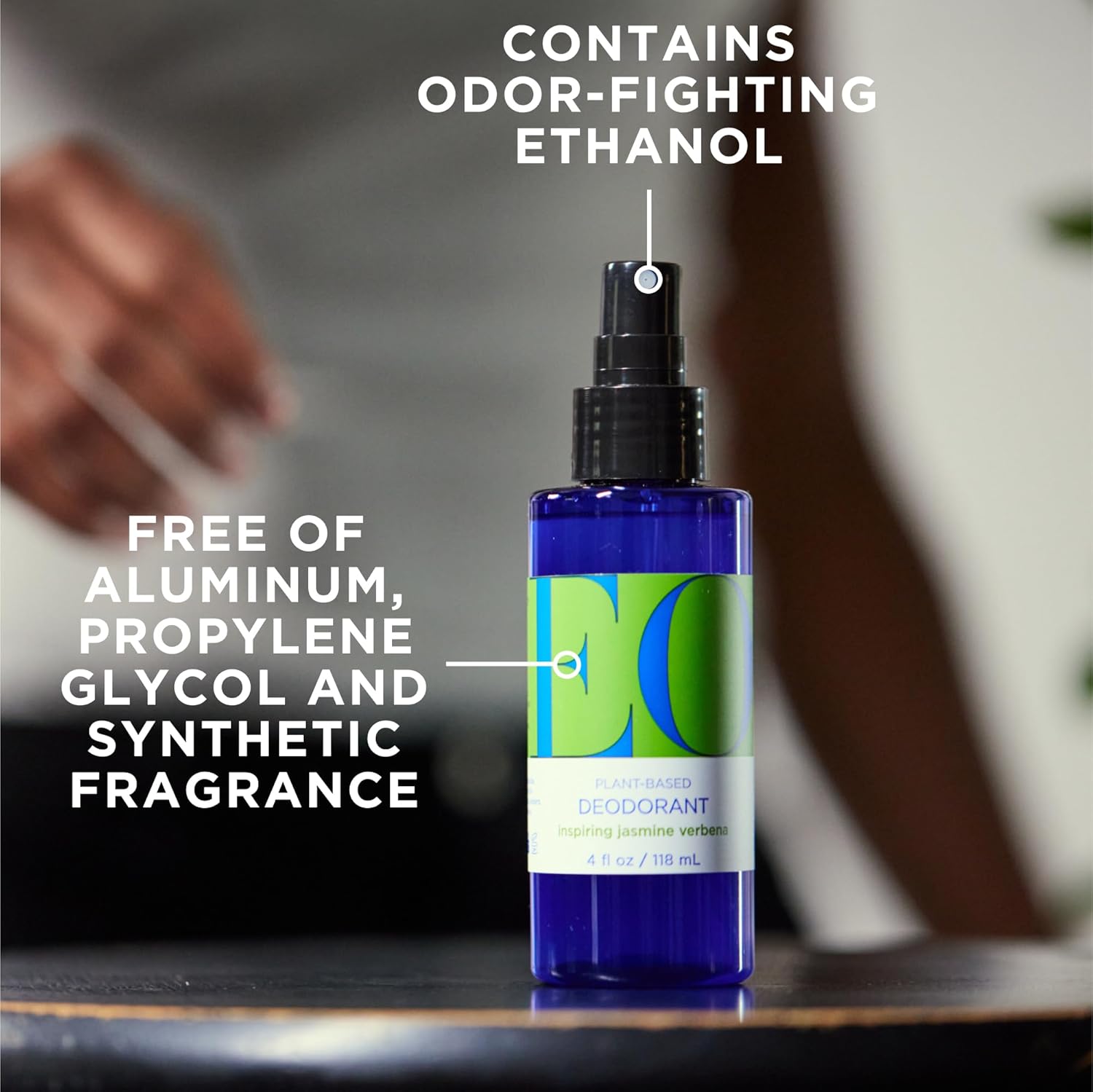 EO Deodorant Spray, 4 Ounce (Pack of 3), Jasmine Verbena, made with Essential Oils for men and women