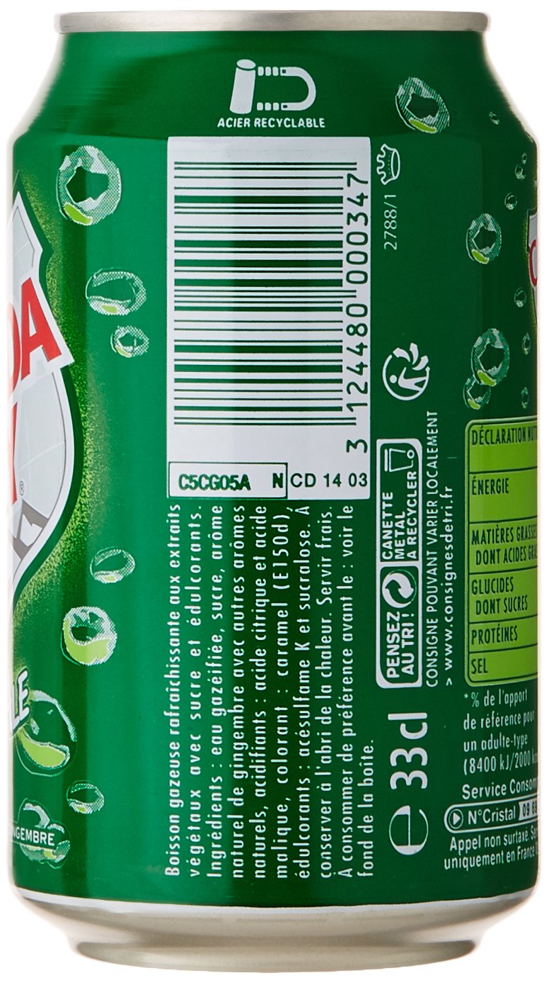 Canada Dry Boisson aux Extraits Naturels de gingembre 6x330 ml - Lot de 2