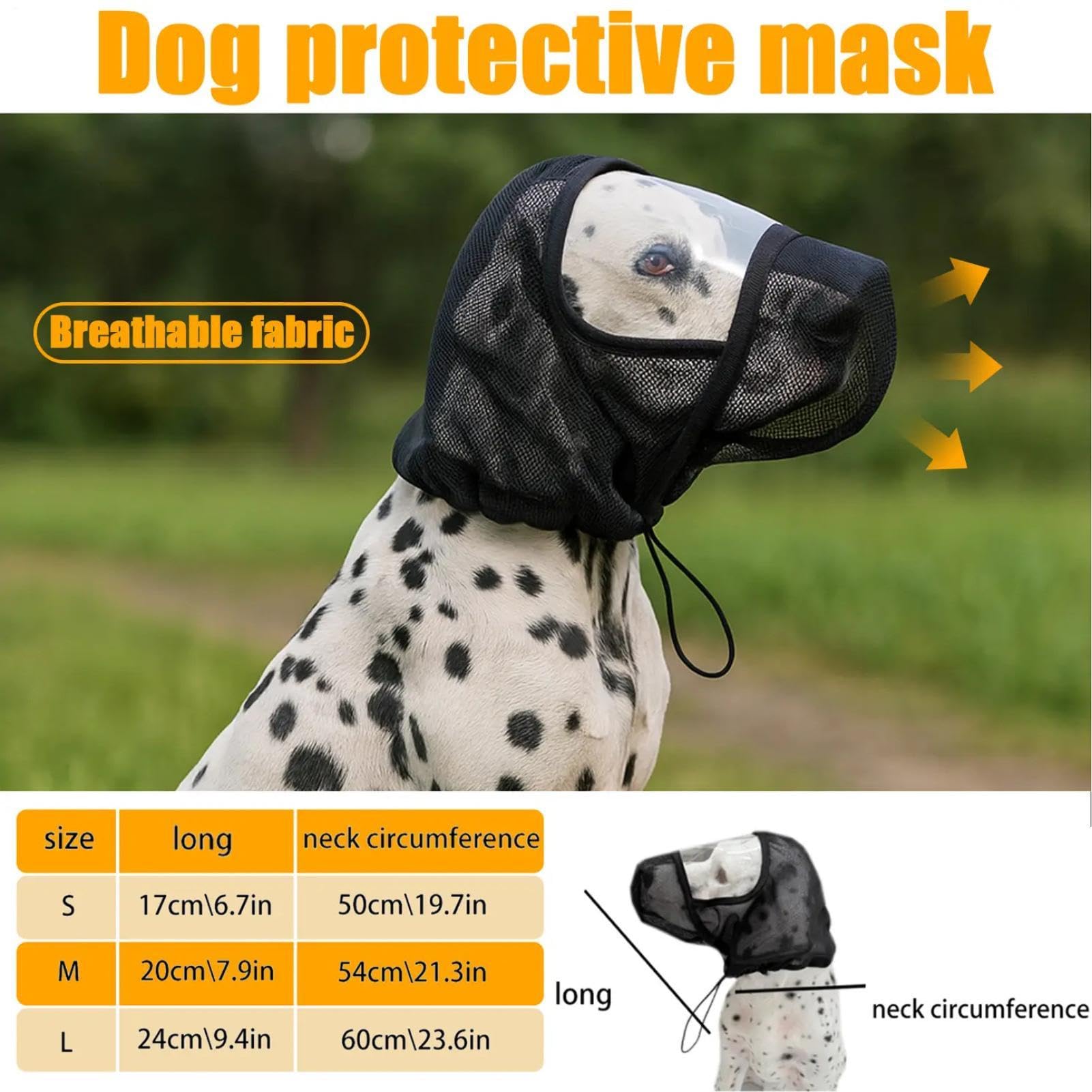 Maulkorb aus Mesh für Hunde Verstellbarer Maulkorb aus Mesh gegen Bellen | Beißschutz für Hunde für kleine, mittlere und große Hunde, geeignet für Zuhause, Reisen, Spaziergänge, Outdoor, Camping u