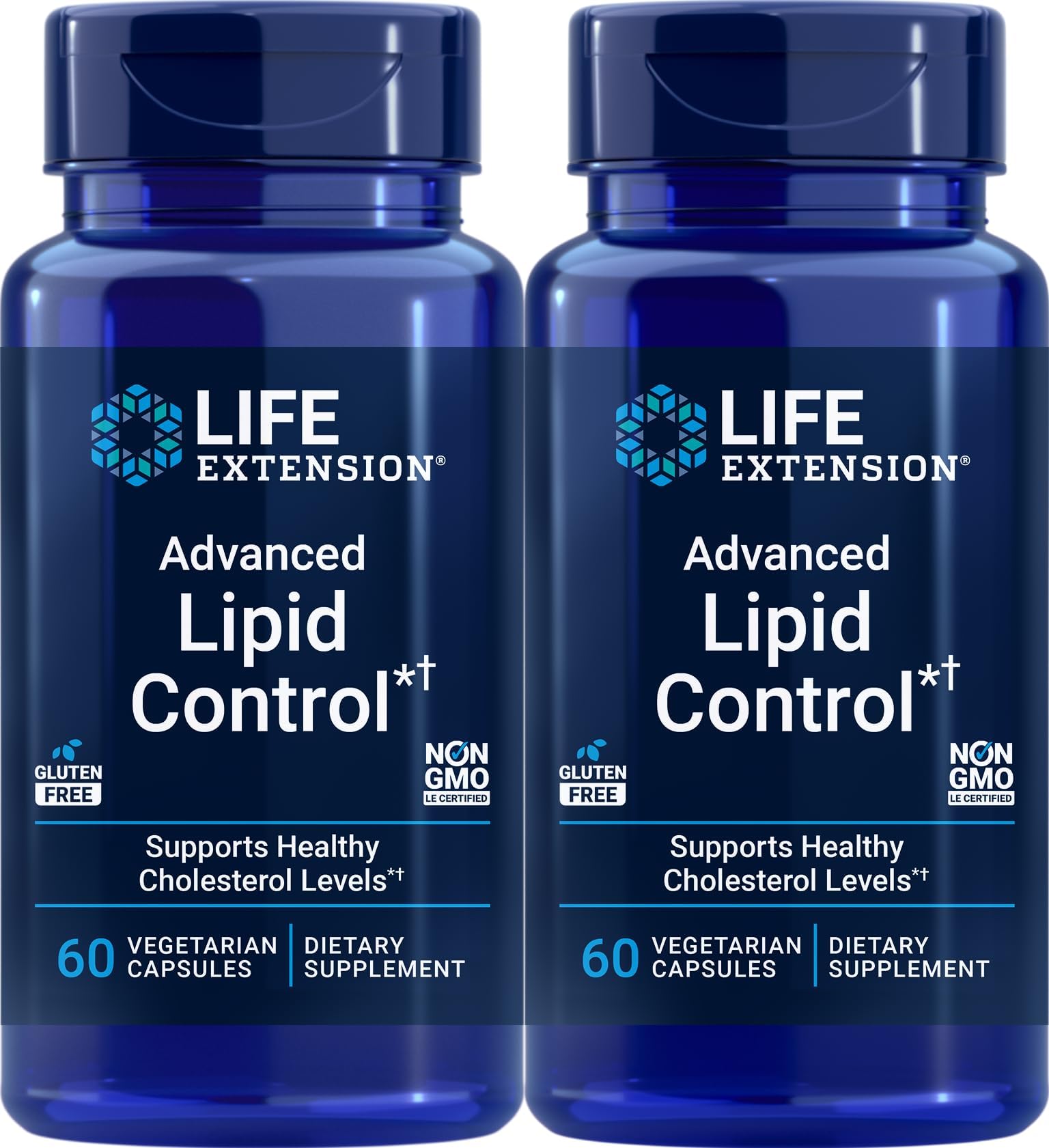 Life Extension Advanced Lipid Control 60 Vegetarian Capsules (Pack of 2)