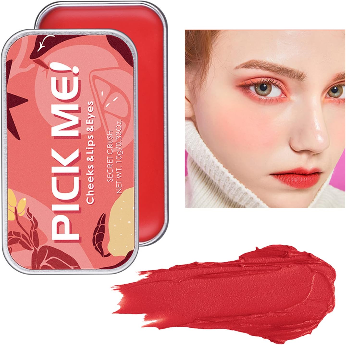 Cream Blush Mini Cosmetic Versatile Blusher As Lipstick Eyeshadow Blush