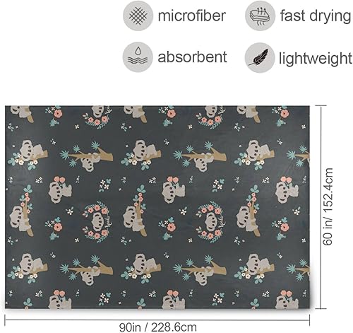Miniatura 3 de Manta mullida de lindos koala diferentes posturas de 60 x 90 pulgadas, manta ligera de vacaciones para dormitorio, cama, sala de estar, manta de