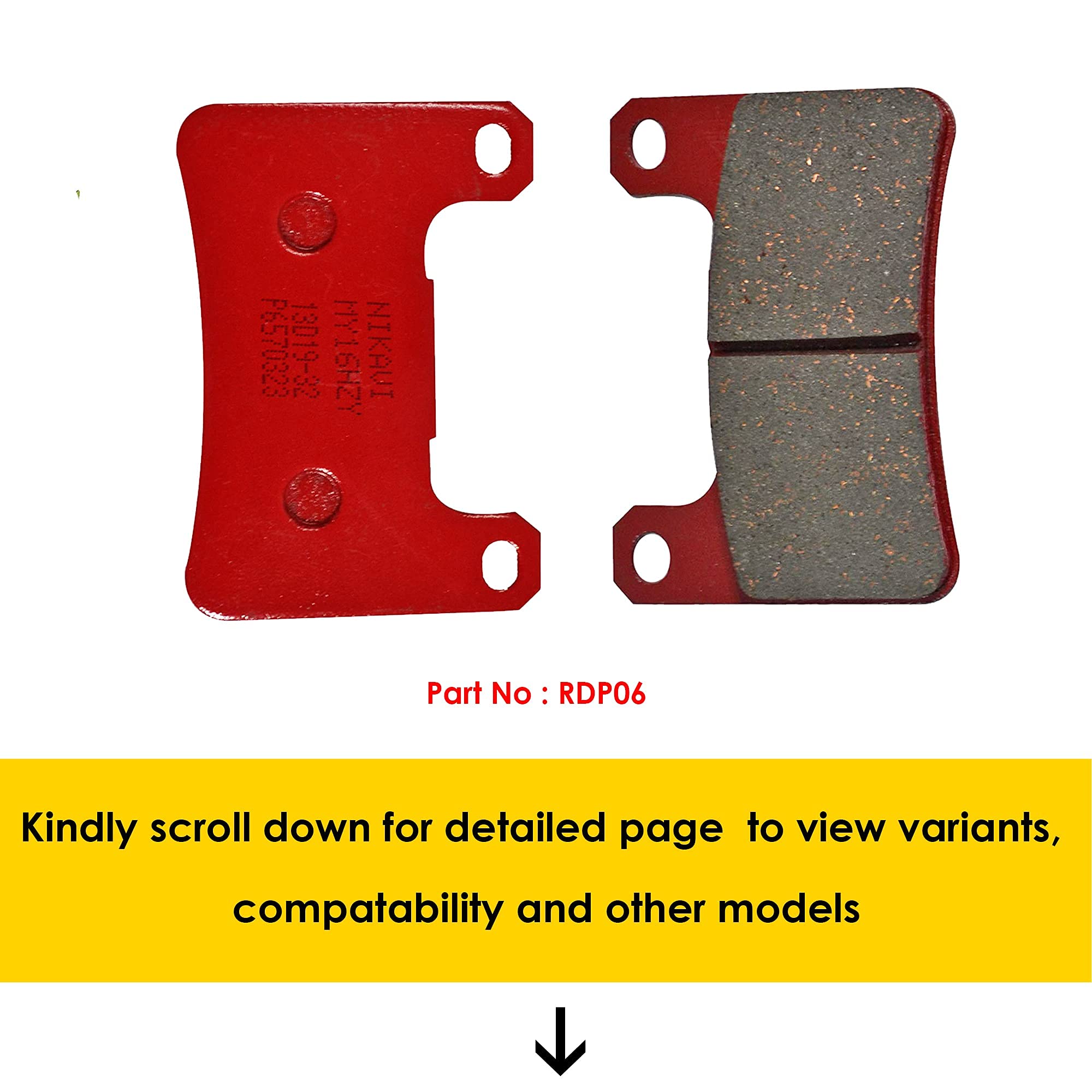 NIKAVI RDP06 Front Brake Disc Pad Compatible For Kawasaki Z1000