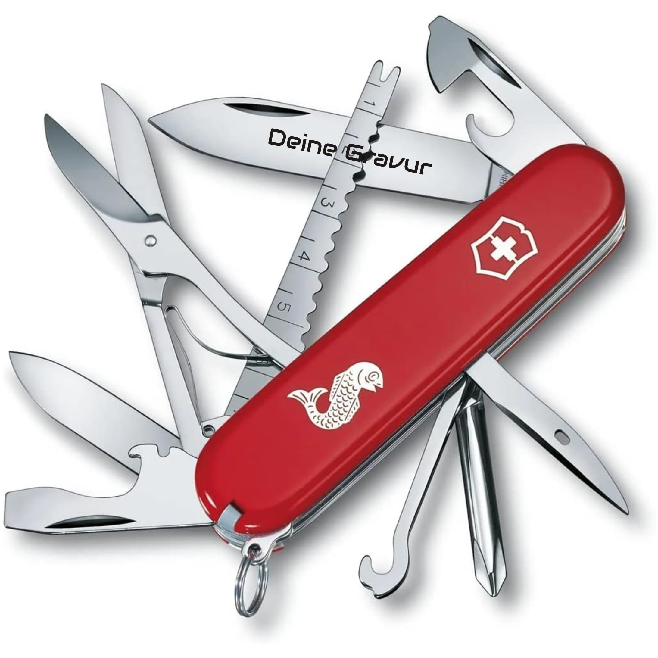 Couteau suisse Victorinox Fisherman gravé : l'outil idéal pour vos sorties de pêche et bivouacs