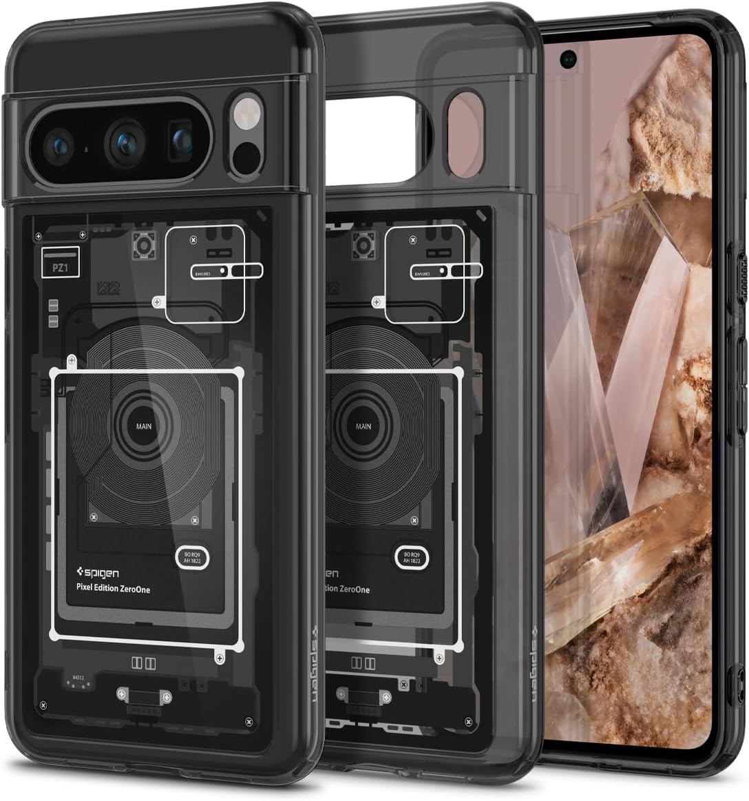 Spigen Ultra Hybrid for Google Pixel 8 Pro Case, Pixel 8 Pro Back Cover (2023) - TPU+Poly Carbonate๏ฝZero One